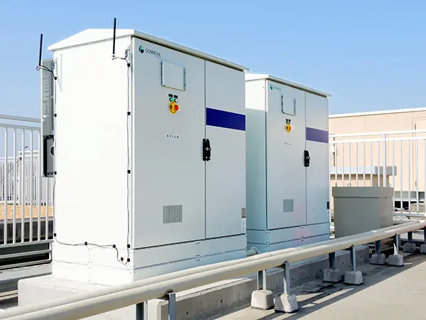 補助金を活用された特別養護老人ホームさまの蓄電システム施工画像／産業用蓄電システム『BLP』