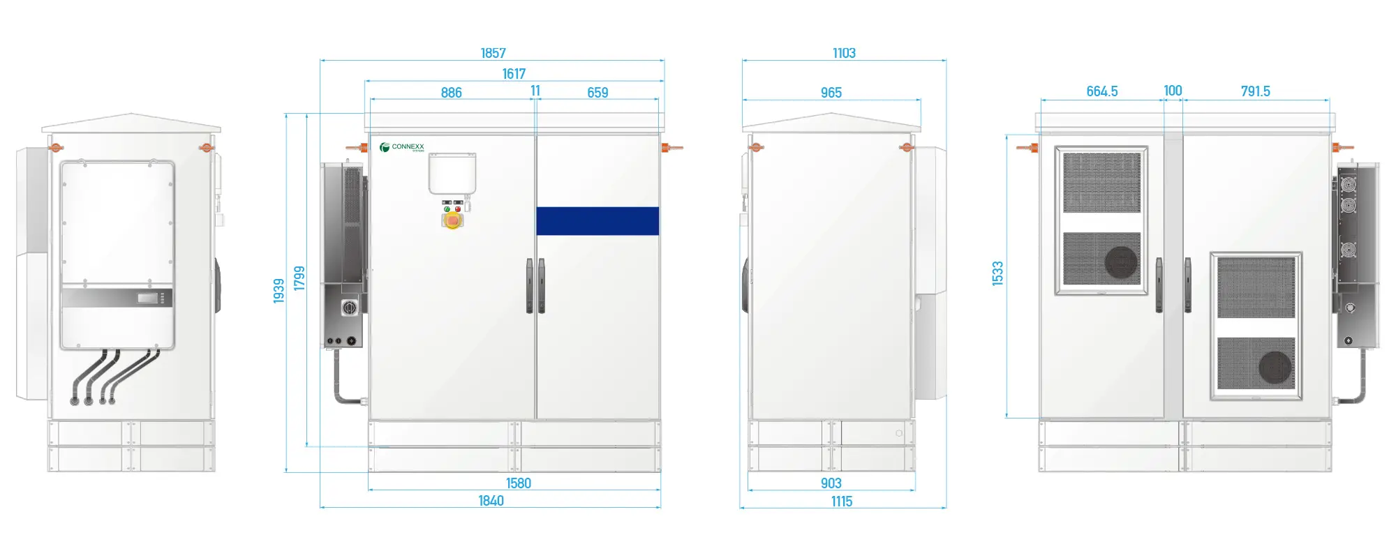 外形寸法図｜塩害対策モデル（LB0700HN-S）